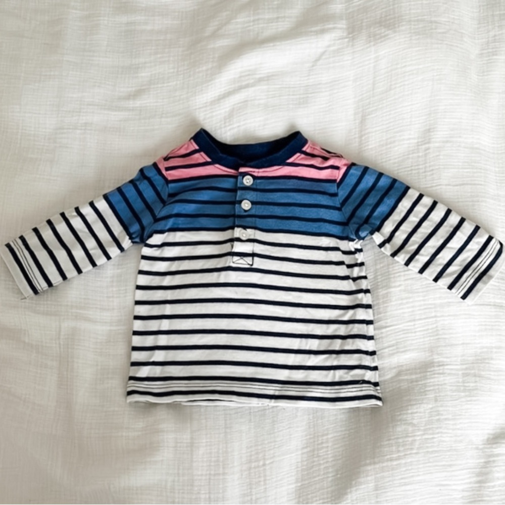 4/$20 Striped Long Sleeve Polo | Carter’s | 3-6 Months